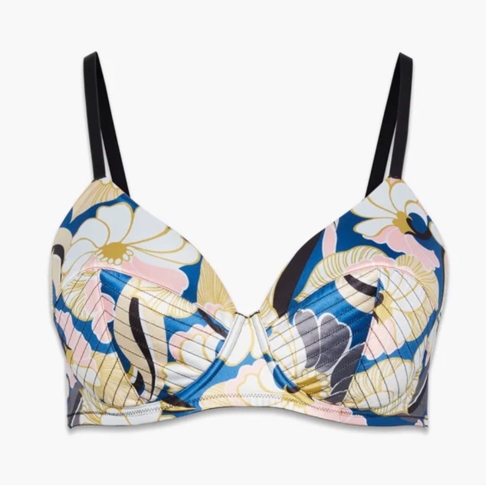 Savage X Fenty 40H Satin Sexties Retro Inspired Bullet Bra NEW